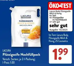 Aldi Süd LACURA Flüssigseife Nachfüllpack Angebot