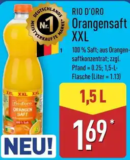 Aldi Nord Rio d'oro Orangensaft XXL Angebot