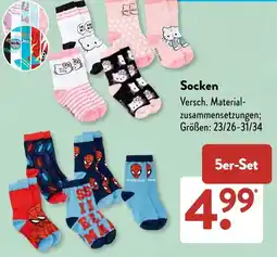Aldi Süd Spider-Man Socken Angebot