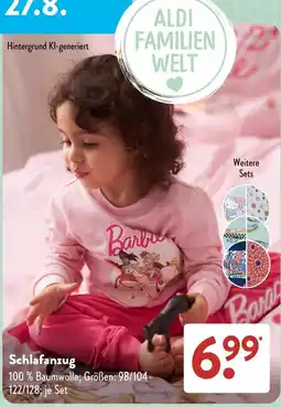 Aldi Süd Schlafanzug Barbie Angebot
