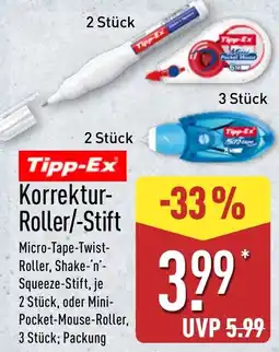 Aldi Nord Tipp-Ex Korrektur-Roller/-Stift Angebot