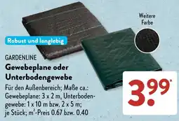 Aldi Süd GARDENLINE Gewebeplane oder Unterbodengewebe Angebot