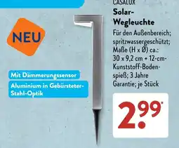 Aldi Süd CASALUX Solar-Wegleuchte Angebot