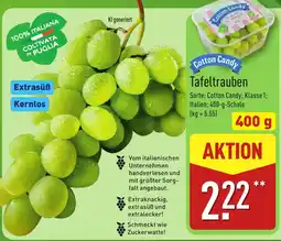Aldi Nord Cotton Candy Tafeltrauben Angebot