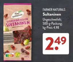 Aldi Süd Farmer naturals Sultananinen Angebot