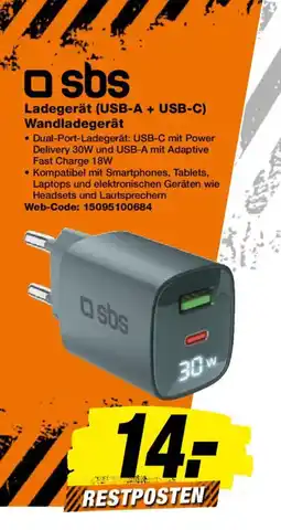 Expert sbs Ladegerät (USB-A + USB-C) Angebot