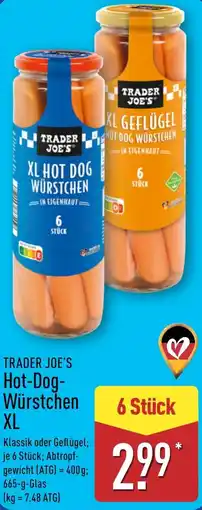 Aldi Nord TRADER JOE'S Hot-Dog-Würstchen XL Angebot