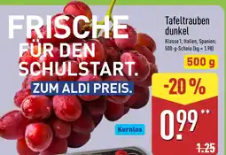 Aldi Nord Tafeltrauben dunkel Angebot