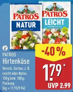 Aldi Nord PATROS Hirtenkäse Angebot