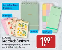 Aldi Nord EXPERTIZ Notizblock-Sortiment Angebot
