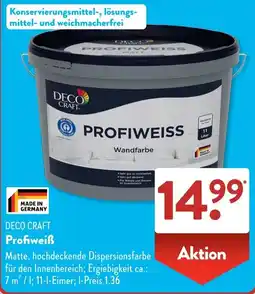 Aldi Süd DECO CRAFT Profiweiß Angebot