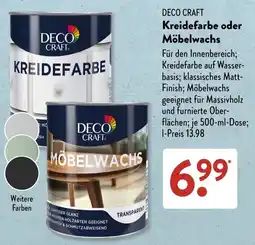 Aldi Süd DECO CRAFT Kreidefarbe oder Möbelwachs Angebot
