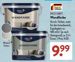 Aldi Süd DECO CRAFT Wandfarbe Angebot