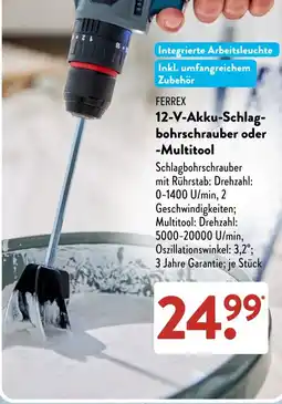 Aldi Süd FERREX 12-V-Akku-Schlagbohrschrauber oder -Multitool Angebot
