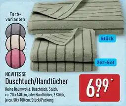 Aldi Nord NOVITESSE Duschtuch/Handtücher Angebot