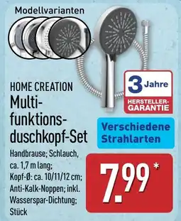 Aldi Nord HOME CREATION Multi-funktions-duschkopf-Set Angebot