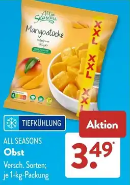 Aldi Süd All Seasons Mangostücke Angebot