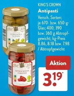 Aldi Süd KING'S CROWN Antipasti Angebot
