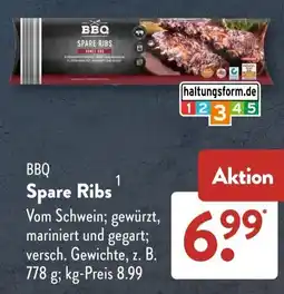 Aldi Süd BBQ Spare Ribs Angebot
