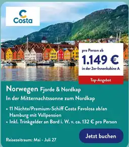 Aldi Nord Norwegen Fjorde & Nordkap Angebot