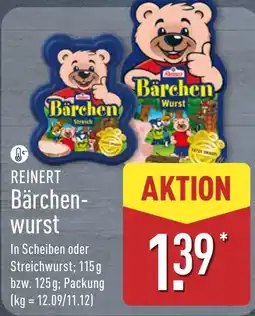 Aldi Nord REINERT Bärchen-wurst Angebot