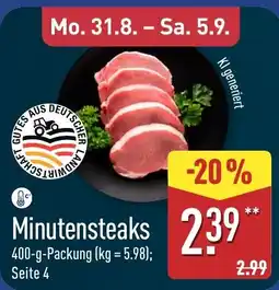 Aldi Nord Minutensteaks Angebot