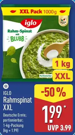 Aldi Nord iglo Rahm-Spinat Angebot