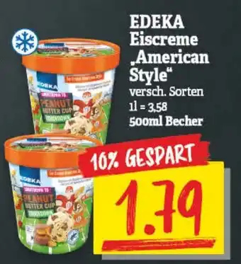 NP Discount Edeka Eiscreme American Style 500ml Becher Angebot