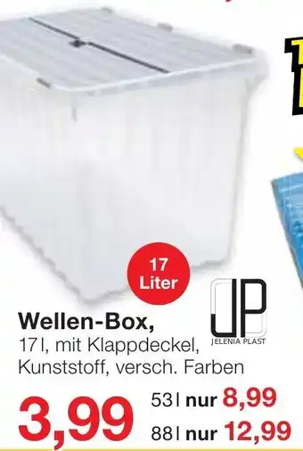 Jawoll Wellen-Box, 17l, mit Klappdeckel, Kunststoff, Versch. Farben 17 L Angebot