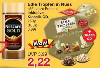 Jawoll Edle Tropfen in Nuss »55 Jahre Edition«, Inklusive Klassik-CD 250g Angebot