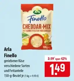 Famila Nord Ost Arla Finello geriebener Käse Angebot