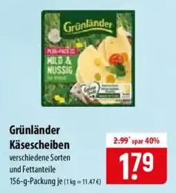 Famila Nord Ost Grünländer Käsescheiben Angebot