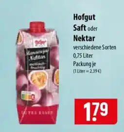 Famila Nord Ost Hofgut Saft oder Nektar Angebot