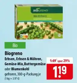 Famila Nord Ost Biogreno Erbsen, Erbsen & Möhren, Gemüse-Mix, Buttergemüse oder Blumenkohl Angebot