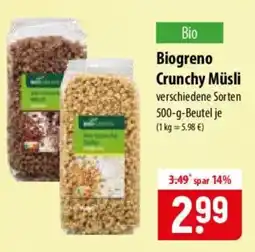 Famila Nord Ost Biogreno Crunchy Müsli Angebot