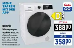 Famila Nord Ost gorenje Wärmepumpentrockner DHNA92/DE Angebot