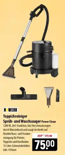 Famila Nord Ost NOWERK Teppichreiniger Sprüh- und Waschsauger Power Clean Angebot