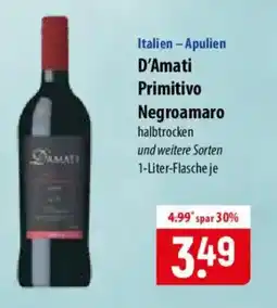 Famila Nord Ost D'Amati Primitivo Negroamaro Angebot