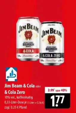 Famila Nord Ost Jim Beam & Cola oder & Cola Zero Angebot