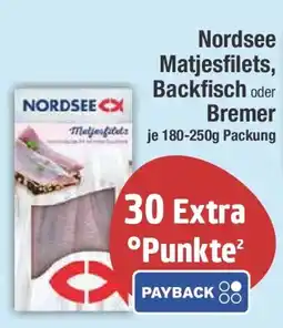 E-Center Nordsee Matjesfilets Backfisch oder Bremer Angebot