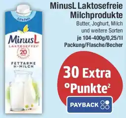 E-Center MinusL Laktosefreie Milchprodukte Angebot