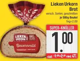 E-Center Lieken Urkorn Brot Angebot