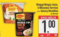 E-Center Maggi Magic Asia, 5 Minuten Terrine oder Saucy Noodles Angebot