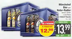 E-Center Mönchshof Bier oder Natur-Radler Angebot