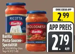 Edeka Barilla Pasta-Saucen-Spezialität Angebot