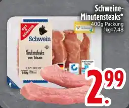 Edeka GUT&GUNSTIG Schweine-Minutensteaks Angebot