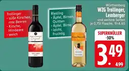Edeka WZG Trollinger, Lemberger Angebot