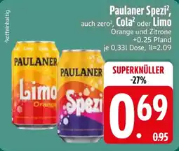 Edeka Paulaner Spezi , Cola oder Limo Angebot