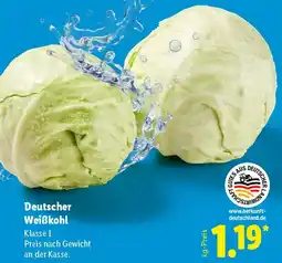 Lidl Deutscher Weißkohl Angebot
