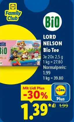 Lidl LORD NELSON Bio Tee Angebot